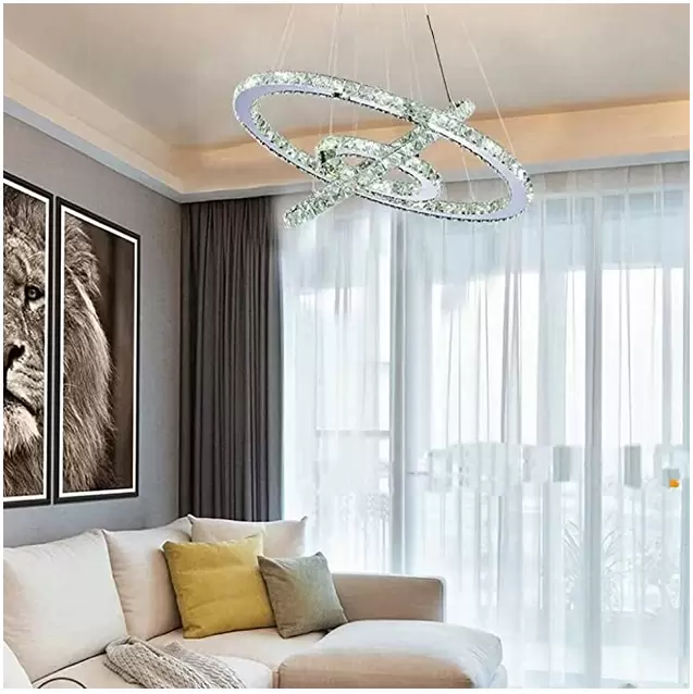 72/48 W regulable lámpara de techo LED cristal lámpara moderna creativa araña lámpara