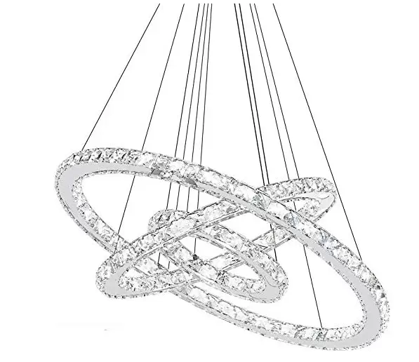 72/48 W regulable lámpara de techo LED cristal lámpara moderna creativa araña lámpara