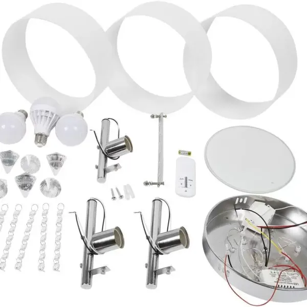 Lámpara de araña LED de cristal, moderna, lámpara de techo con mando a distancia, E27, 3 cabezales, lámpara de techo para salón, dormitorio