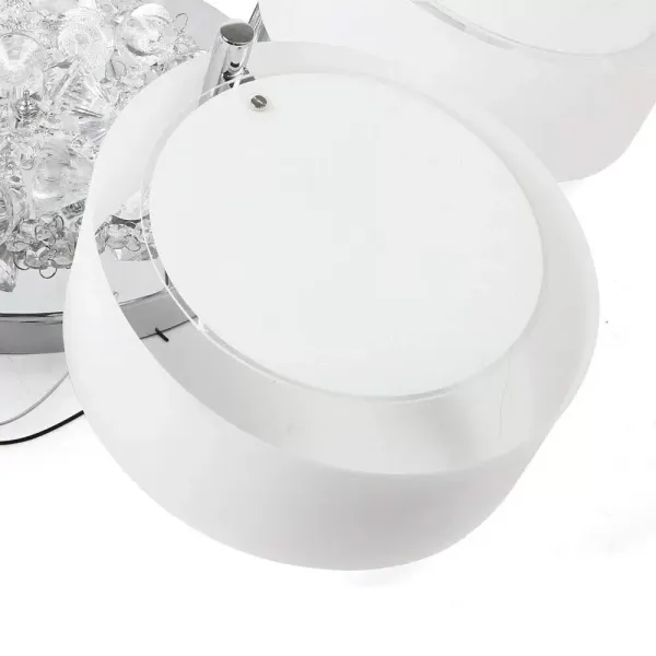 Lámpara de techo LED de cristal, moderna, ahorro de energía, ajustable, con mando a distancia (5 cabezas)