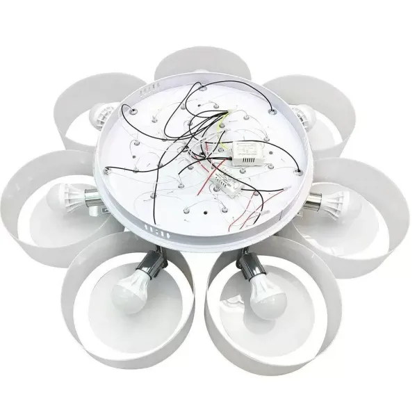 Lámpara de techo LED E27 de cristal acrílico, lámpara de techo de cristal, luz RGB con mando a distancia para pasillo