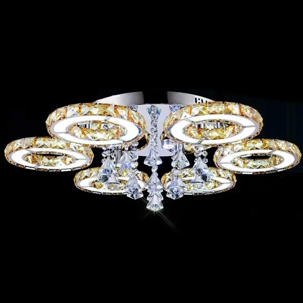 Lámpara LED de araña de cristal, lámpara de techo con para salón, dormitorio, cocina, comedor, despacho Lámpara LED de araña de cristal, lámpara de techo con para salón, dormitorio, cocina, comedor, despacho