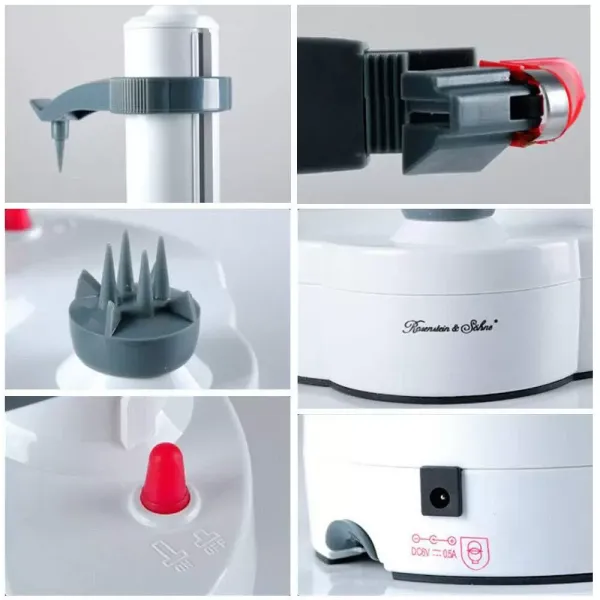 Pelador eléctrico multifunción de plástico para manzanas