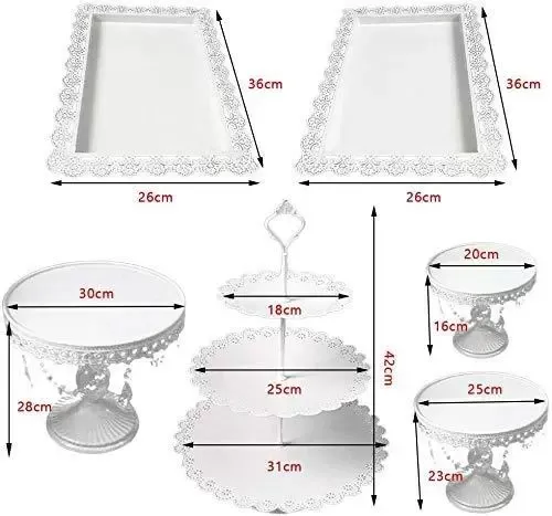 Soporte para Tartas, Soporte para Tartas, Juego Vintage para Tartas de Boda