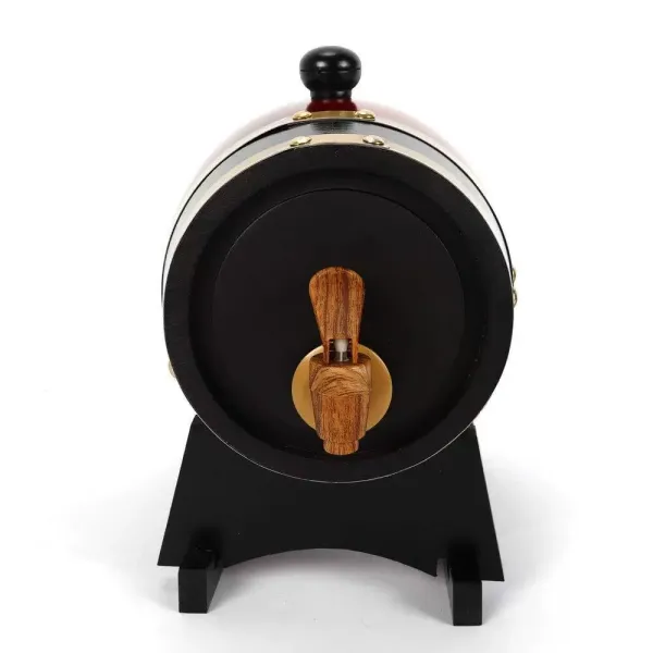 Dispensador de Vino de Barril de Madera de Barril de Pino, Almacenamiento de Licores de Cerveza de Vino con Soporte para Almacenamiento