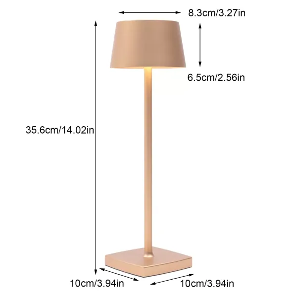 Lámpara de mesa LED portátil, inalámbrica con puerto USB, regulable, para interior y exterior