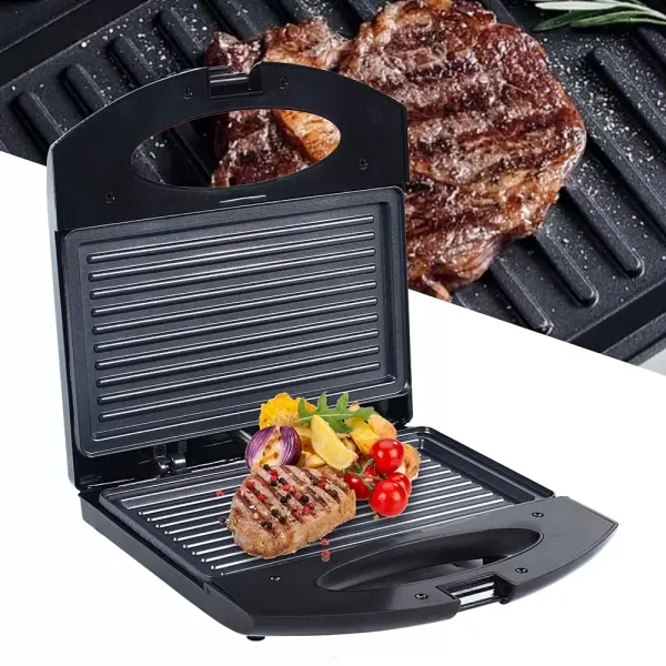 Parrilla de contacto eléctrica de doble cara, 220 V