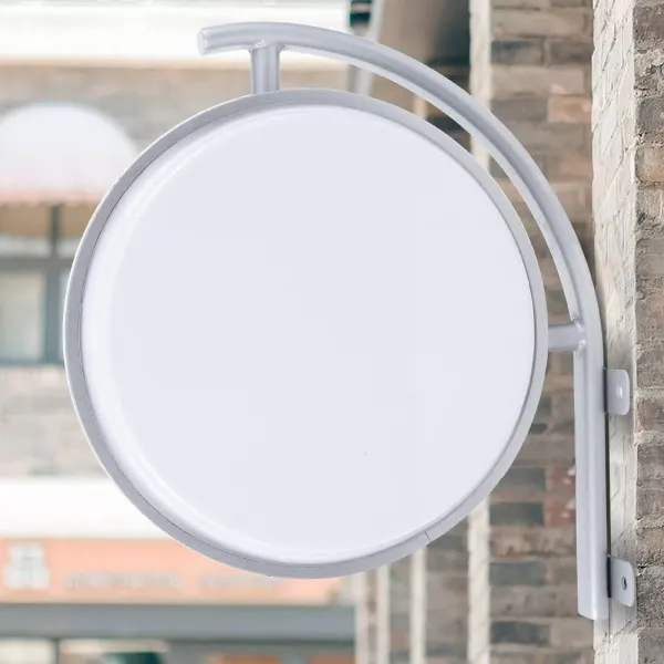 Caja de luz redonda Placa frontal LED  Luz de pared exterior LED de doble cara Diámetro 40 cm con cable de alimentación de 1,5 m