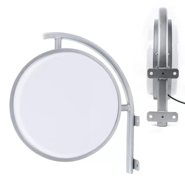 Caja de luz redonda Placa frontal LED  Luz de pared exterior LED de doble cara Diámetro 40 cm con cable de alimentación de 1,5 m