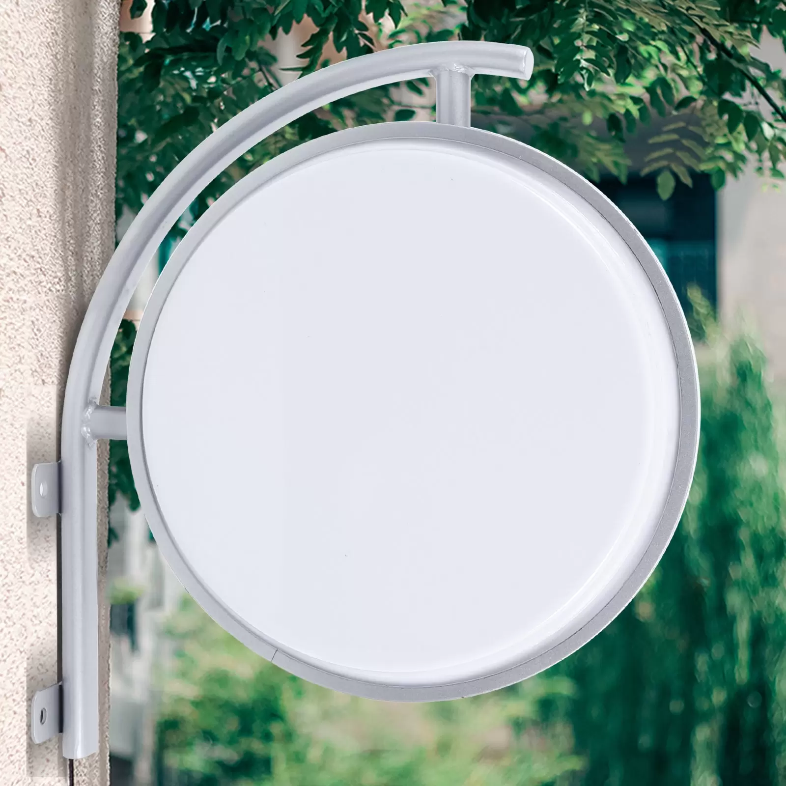Caja de luz redonda Placa frontal LED  Luz de pared exterior LED de doble cara Diámetro 40 cm con cable de alimentación de 1,5 m