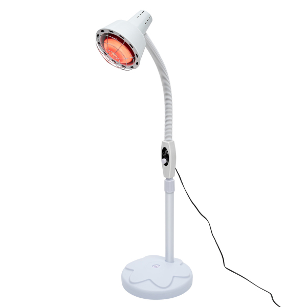 Lámpara de infrarrojos de 275 W, lámpara de calor, base giratoria de 360°, temperatura ajustable para salón de belleza, sala de estar
