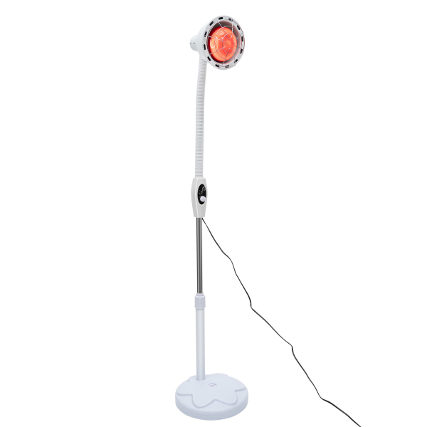 Lámpara de infrarrojos de 275 W, lámpara de calor, base giratoria de 360°, temperatura ajustable para salón de belleza, sala de estar