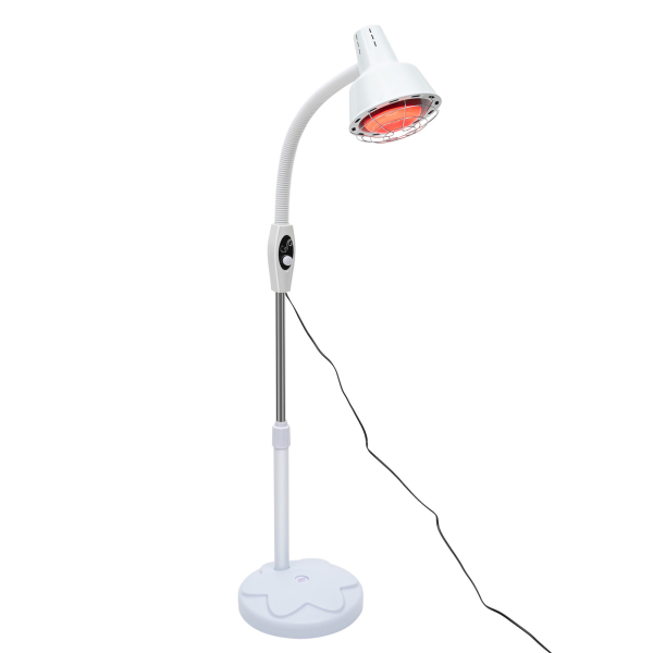 Lámpara de infrarrojos de 275 W, lámpara de calor, base giratoria de 360°, temperatura ajustable para salón de belleza, sala de estar