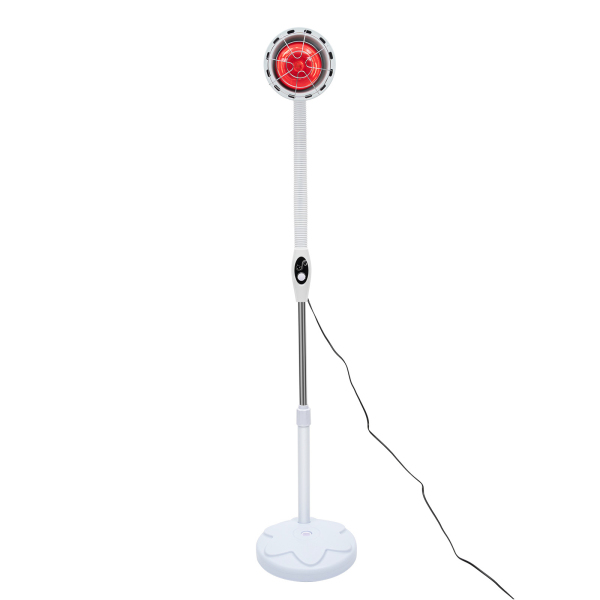 Lámpara de infrarrojos de 275 W, lámpara de calor, base giratoria de 360°, temperatura ajustable para salón de belleza, sala de estar