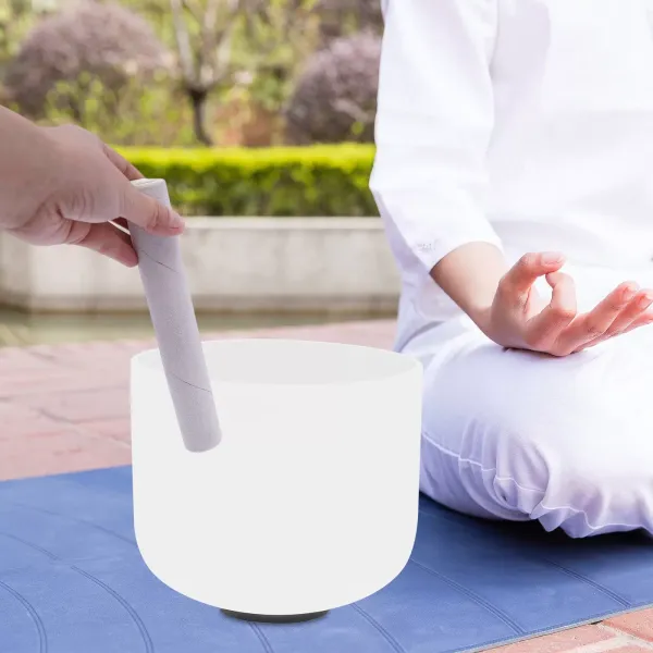 8 pulgadas cuenco cantante de cristal de cuarzo blanco F Nota para meditación de yoga, y curación completa de conciencia (blanco) 8 pulgadas cuenco cantante de cristal de cuarzo blanco F Nota para meditación de yoga, y curación completa de conciencia (blanco)