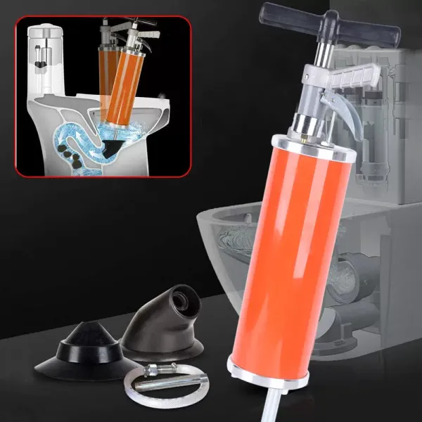 Limpiador de tuberías de presión de aspiración de aire comprimido, herramientas de limpieza con cono de goma de 10 cm