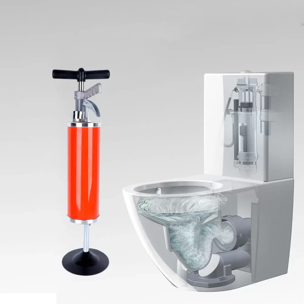 Limpiador de tuberías de presión de aspiración de aire comprimido, herramientas de limpieza con cono de goma de 10 cm