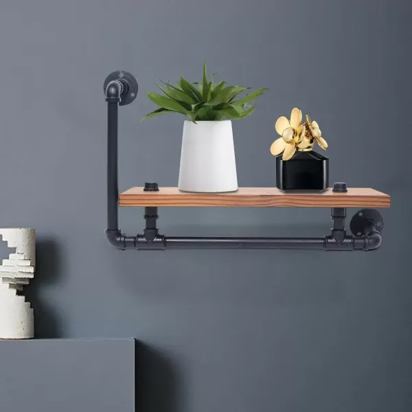 CNCEST Estante de pared para colgar, con tubos de metal