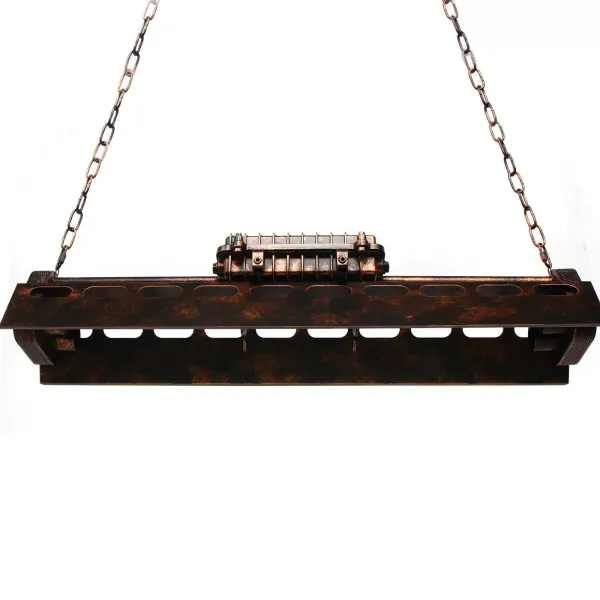 Lámpara de techo LED de 78 cm, industrial, retro, de hierro, estilo vintage