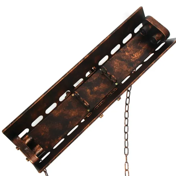 Lámpara de techo LED de 78 cm, industrial, retro, de hierro, estilo vintage