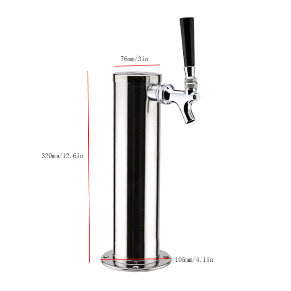 Torre de cerveza de acero inoxidable con grifo para casa, bar, uso grifo de bomba de cerveza.