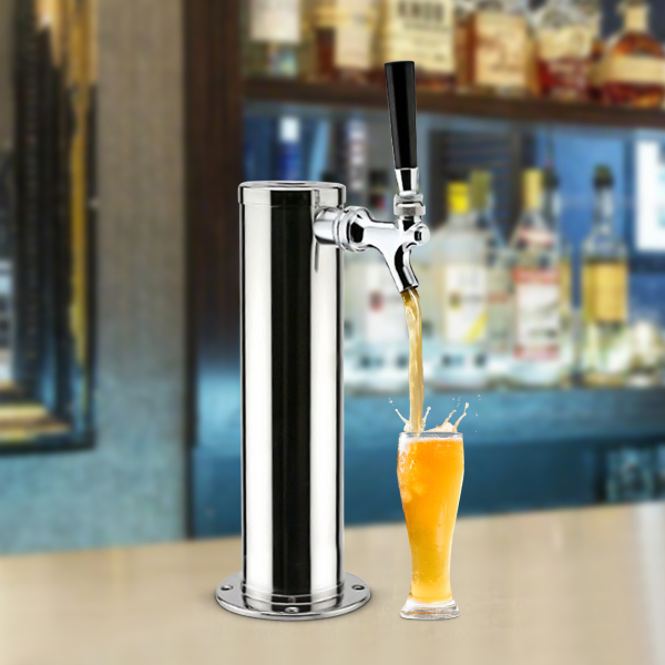 Torre de cerveza de acero inoxidable con grifo para casa, bar, uso grifo de bomba de cerveza.