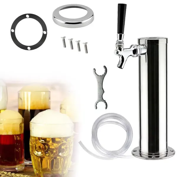Torre de cerveza de acero inoxidable con grifo para casa, bar, uso grifo de bomba de cerveza. Torre de cerveza de acero inoxidable con grifo para casa, bar, uso grifo de bomba de cerveza.