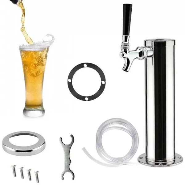 Torre de cerveza de acero inoxidable con grifo para casa, bar, uso grifo de bomba de cerveza.