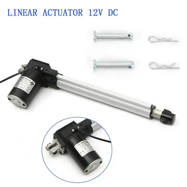 CNCEST Motor lineal 6000N, accionamiento eléctrico ajustable para apertura de puertas, 500 mm CC 12 V, accionamiento de husillo 5 mm/s CNCEST Motor lineal 6000N, accionamiento eléctrico ajustable para apertura de puertas, 500 mm CC 12 V, accionamiento de husillo 5 mm/s