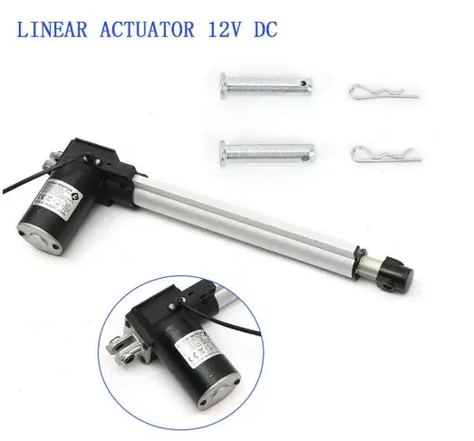 CNCEST Motor lineal 6000N, accionamiento eléctrico ajustable para apertura de puertas, 500 mm CC 12 V, accionamiento de husillo 5 mm/s