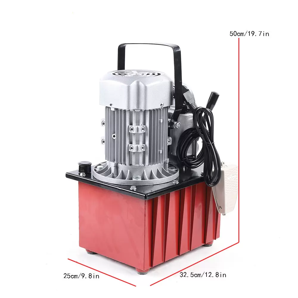 Bomba hidráulica eléctrica con manguera de aceite, 220 V, 750 W, accionamiento eléctrico