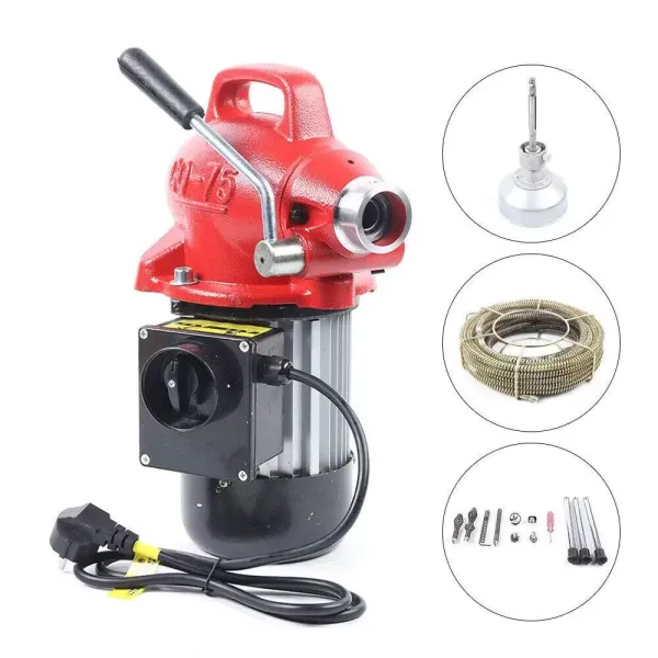 Máquina de limpieza de desagües Dispositivo de limpieza de desagües 400W para tuberías de 20-100 mm de diámetro