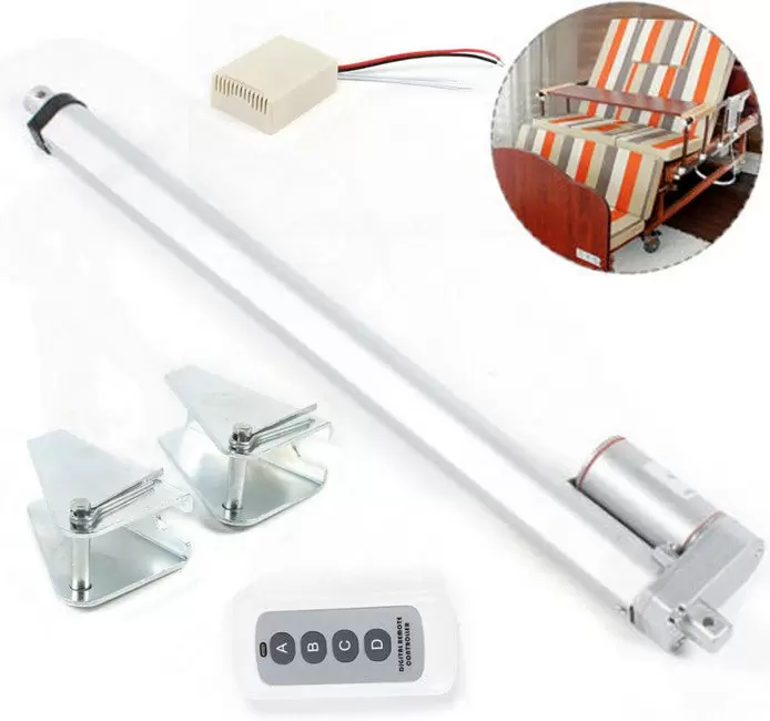 Actuador lineal de 900N Accionamiento de ajuste de motor linea, 12 V Motor lineal eléctrico 300 mm