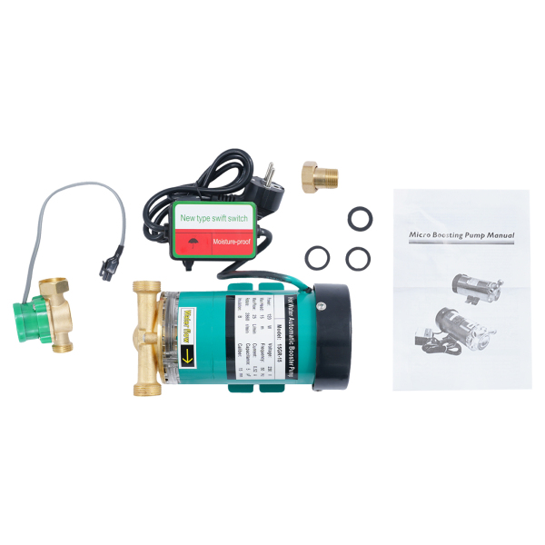 CNCEST Bomba de agua caliente de 120 W, bomba de presión automática, para el hogar, elevador de presión