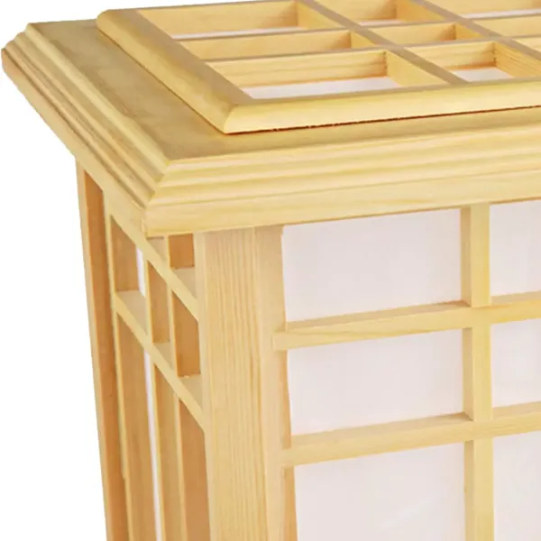 Lámpara de mesa de estilo japonés, de pino creativo, para dormitorio cálido, lámpara de noche, salón, estudio, escritorio, lámpara de mesa