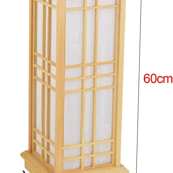 Lámpara de mesa de estilo japonés, de pino creativo, para dormitorio cálido, lámpara de noche, salón, estudio, escritorio, lámpara de mesa