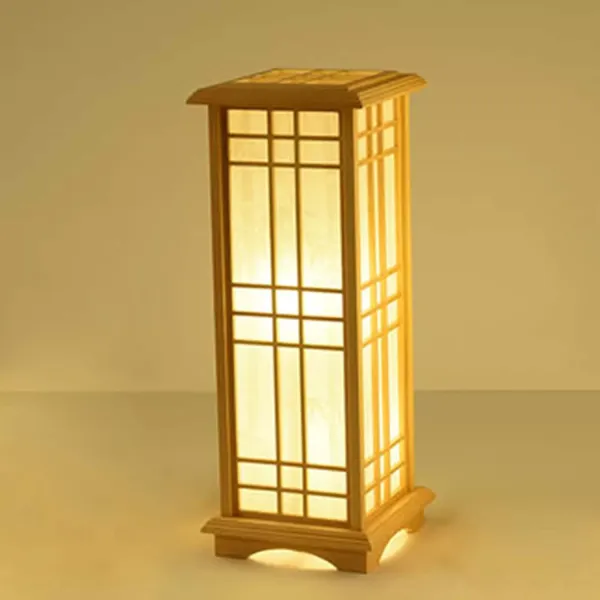 Lámpara de mesa de estilo japonés, de pino creativo, para dormitorio cálido, lámpara de noche, salón, estudio, escritorio, lámpara de mesa Lámpara de mesa de estilo japonés, de pino creativo, para dormitorio cálido, lámpara de noche, salón, estudio, escritorio, lámpara de mesa