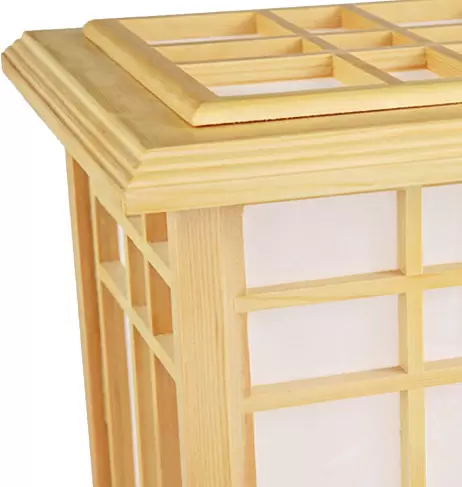 Lámpara de mesa de estilo japonés, de pino creativo, para dormitorio cálido, lámpara de noche, salón, estudio, escritorio, lámpara de mesa
