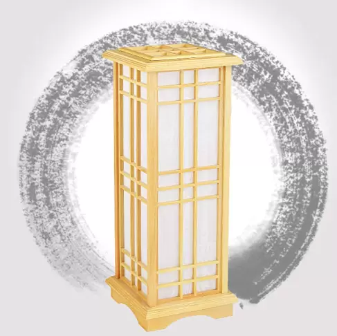 Lámpara de mesa de estilo japonés, de pino creativo, para dormitorio cálido, lámpara de noche, salón, estudio, escritorio, lámpara de mesa