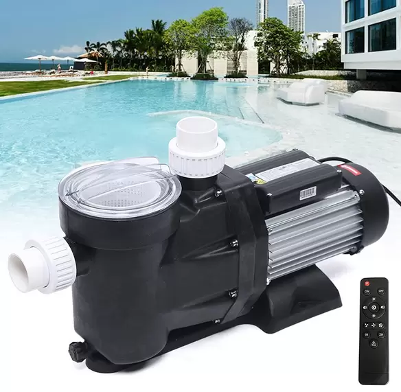 Bomba de agua eléctrica para piscina, 1200 W, 220 V, flujo máximo: 450 l/min