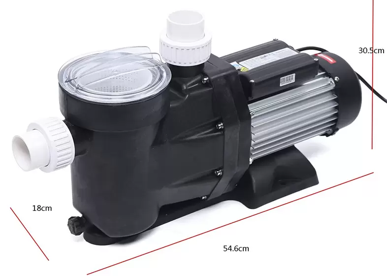 Bomba de agua eléctrica para piscina, 1200 W, 220 V, flujo máximo: 450 l/min