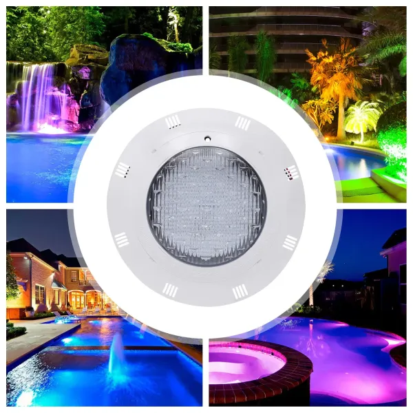 45W AC12V IP68 RGB Piscina LED Luz- subacuática Impermeable Lámpara de estanque multicolor con control remoto