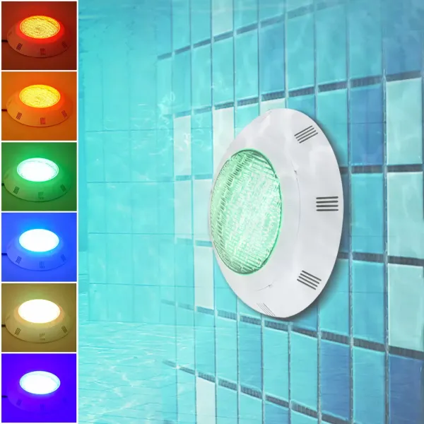 45W AC12V IP68 RGB Piscina LED Luz- subacuática Impermeable Lámpara de estanque multicolor con control remoto