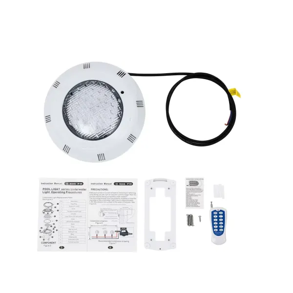 45W AC12V IP68 RGB Piscina LED Luz- subacuática Impermeable Lámpara de estanque multicolor con control remoto 45W AC12V IP68 RGB Piscina LED Luz- subacuática Impermeable Lámpara de estanque multicolor con control remoto