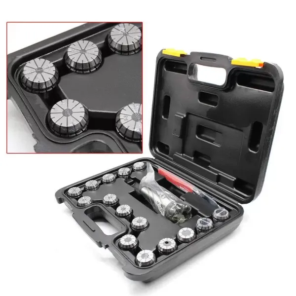 15 pinzas tensoras de precisión MT3 MK3 M12 ER32, 3 – 20 mm, mandril con maletín CNC 15 pinzas tensoras de precisión MT3 MK3 M12 ER32, 3 – 20 mm, mandril con maletín CNC