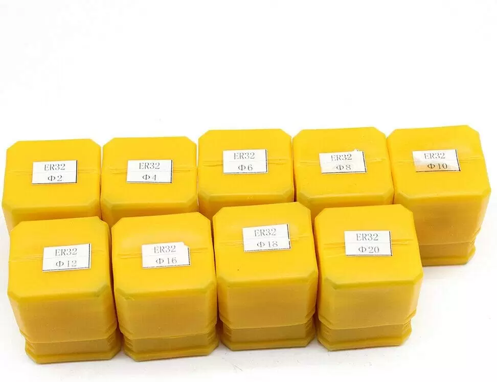 Portabrocas de apriete + ER32 (9 unidades, 2-20 mm, acero para muelles)