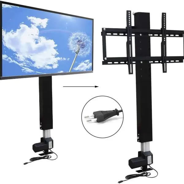 Soporte eléctrico para TV de 26 a 57 pulgadas, altura regulable, 700 mm, mando a distancia