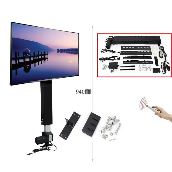 Soporte eléctrico para TV de 26 a 57 pulgadas, altura regulable, 700 mm, mando a distancia