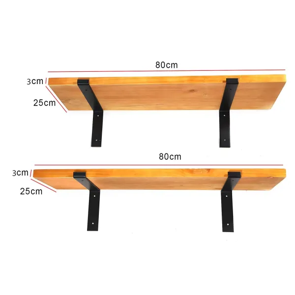 Juego de estanterías, decoración del hogar, estantería de pared, ecapacidad de carga de 50 kg (2 bandejas)