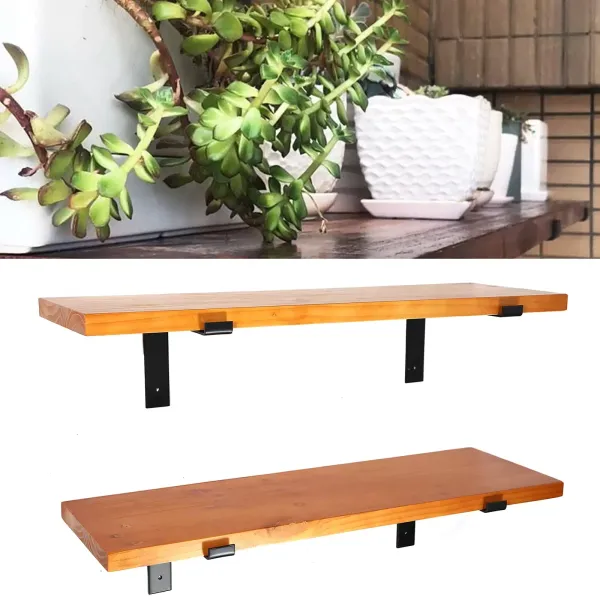 Juego de estanterías, decoración del hogar, estantería de pared, ecapacidad de carga de 50 kg (2 bandejas)